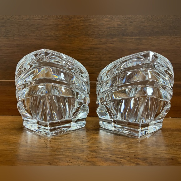 Mikasa Art Deco Crystal Votive Candleholder/Candy Dish Set of 2 - Picture 6 of 6